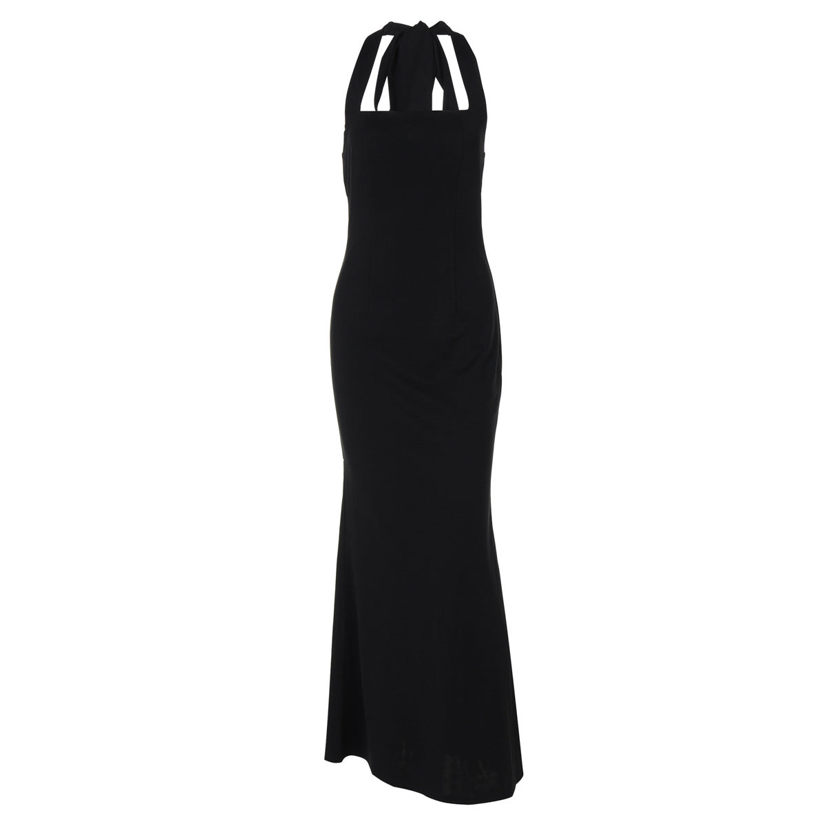 Damen Elegantes Maxikleid mit quadratischem Ausschnitt und figurbetonter Silhouette