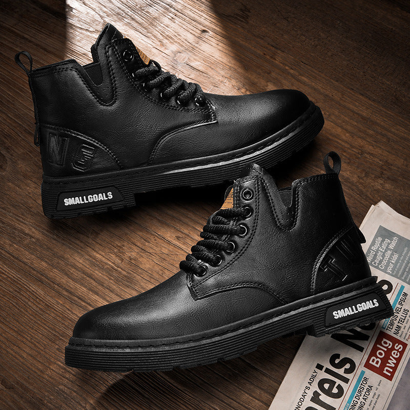 Damen hochwertige Leder Stiefeletten im lässigen Design