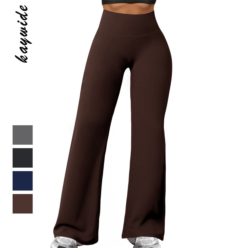 Damen nan hochgeschnittene formende Loungehose mit weitem Schlag und nahtlosem Komfortbund Shop Nory