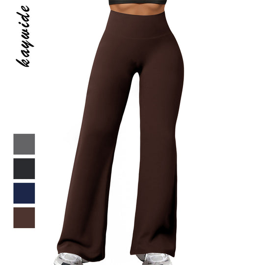 Damen nan hochgeschnittene formende Loungehose mit weitem Schlag und nahtlosem Komfortbund Shop Nory