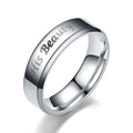 Herren Ring mit eingraviertem Liebesschriftzug aus hochwertigem Edelstahl Shop Nory