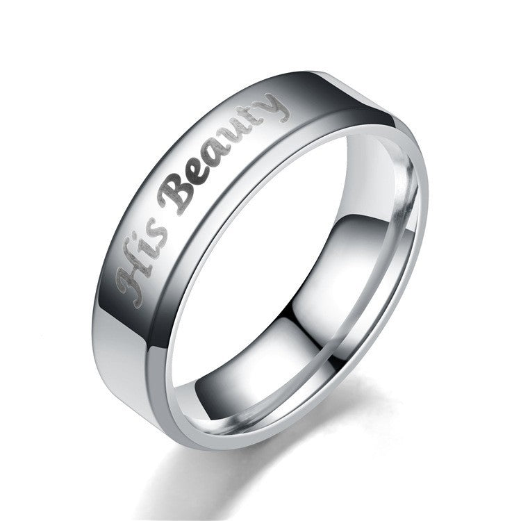 Herren Ring mit eingraviertem Liebesschriftzug aus hochwertigem Edelstahl Shop Nory