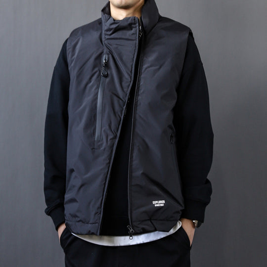 Herren Wattierte Outdoor-Steppweste mit hohem Stehkragen Shop Nory