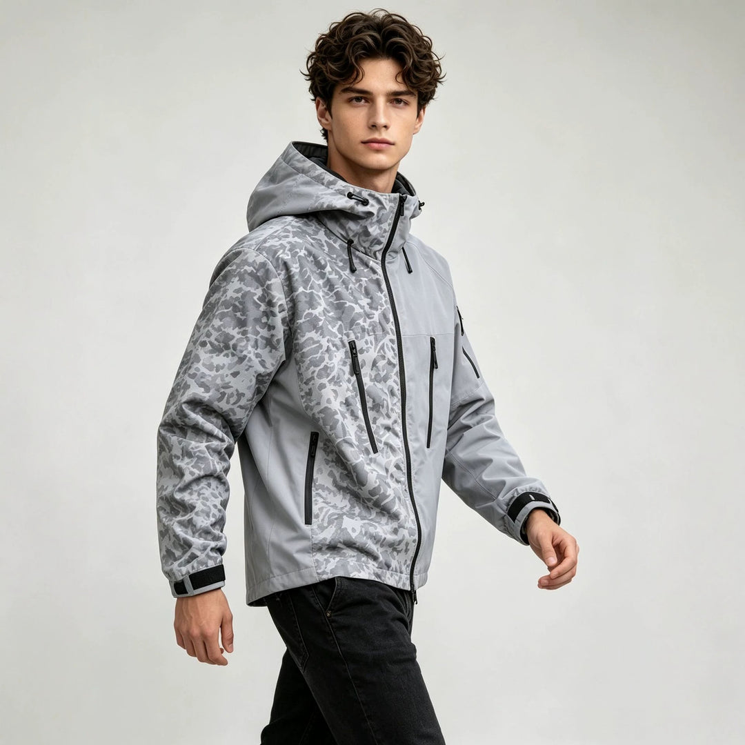 Herren Modische Funktionsjacke mit Kapuze