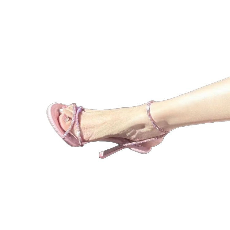 Damen Glitzernde Riemchen‑Stiletto‑Sandalette mit Knöchelriemen und filigranen Strassbesätzen Shop Nory