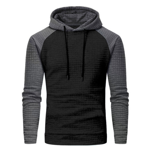 Herren nan gesteppter Kapuzenpullover mit Raglanärmeln und Waffelstruktur Shop Nory