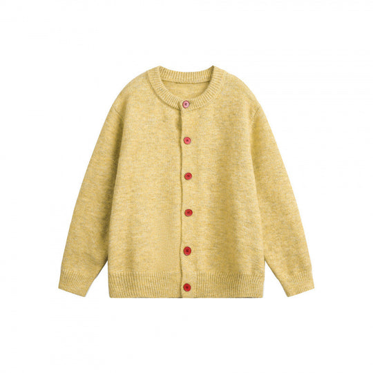 Damen Geknöpfte Strickjacke im Oversize‑Cut mit Rundhals, Rippbündchen und kontrastknöpfen Shop Nory