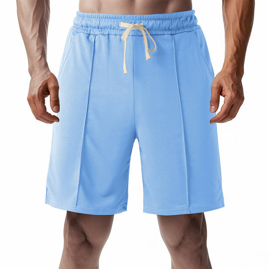 Herren nan knielange Relax-Bermuda mit flacher Bügelfalte, elastischem Tunnelzugbund und seitlichen Eingrifftaschen