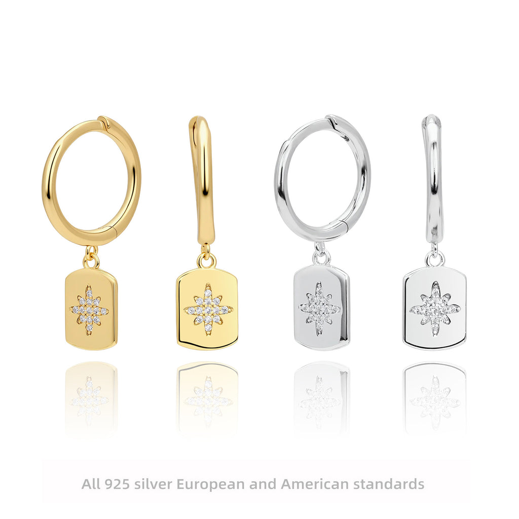 Damen Ohrhänger mit funkelndem Zirkon und modernem Design Shop Nory