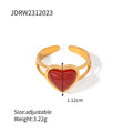 Damen Offener Ring mit Herzdesign und verstellbarer Größe Shop Nory