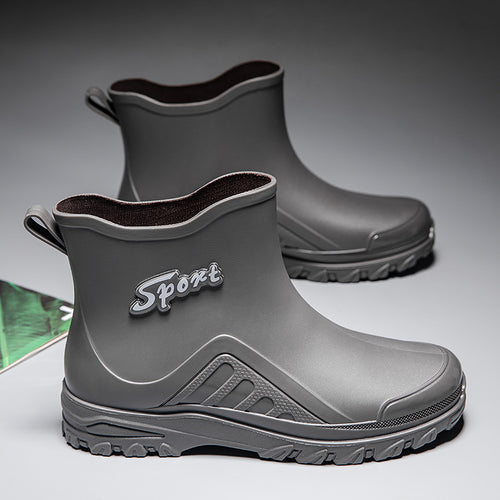 Unisex Kurzschaftige wasserdichte Gummistiefel mit profiliertem Outdoor-Laufsohlen-Design Shop Nory