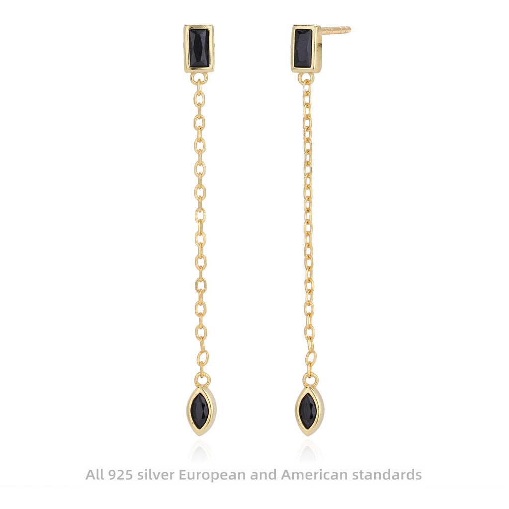 Damen Ohrhänger mit eleganten Zirkonanhängern aus 925 Sterlingsilber Shop Nory