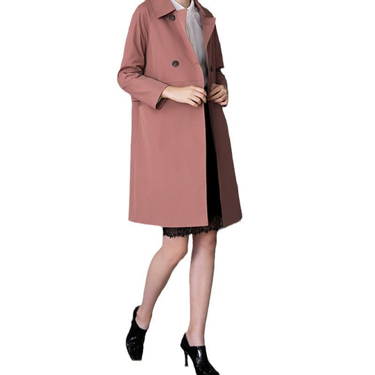 Damen Modische Trenchcoat mit doppelter Knopfleiste Shop Nory