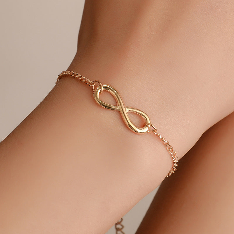 Damen Armband mit unendlichem Symbol und filigranem Kettendesign Shop Nory