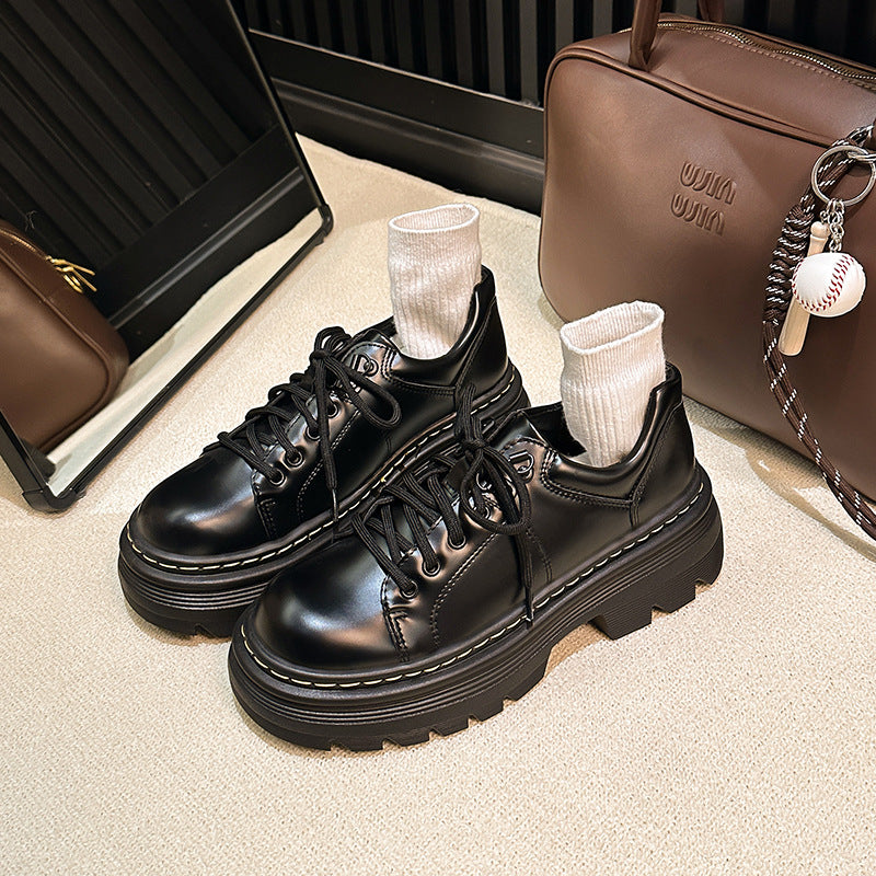 Damen Chunky-Plateau‑Schnürer im Derby‑Look mit profilierter Lug‑Sohle Shop Nory