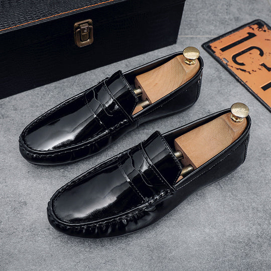 Herren Elegante Mokassins aus hochwertigem Lackleder Shop Nory