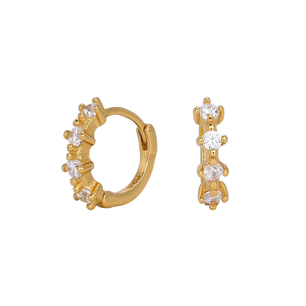 Damen Creolen Ohrringe mit funkelnden Zirkonsteinen und elegantem Design Shop Nory