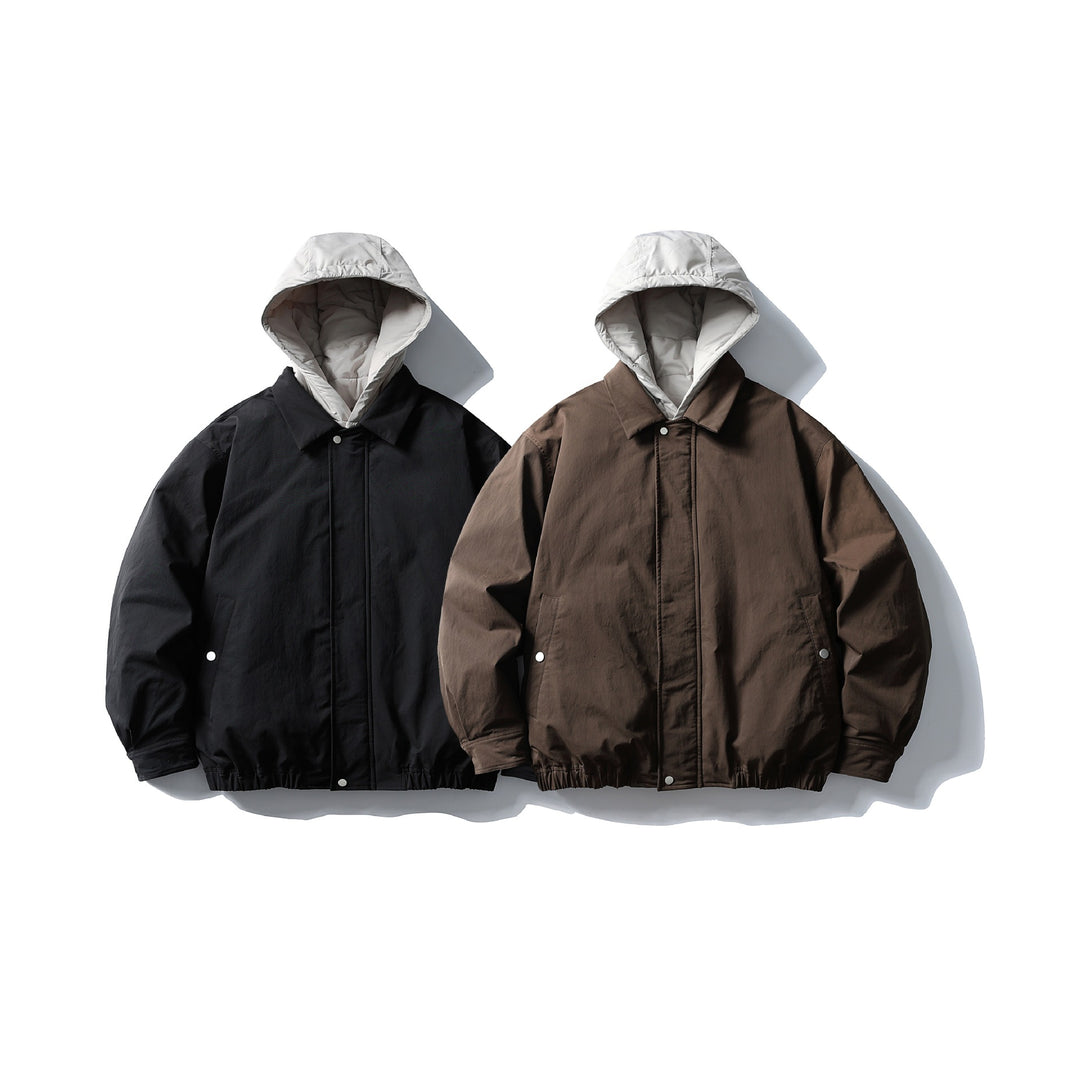 Herren Wattierte Übergangsjacke mit kontrastierender Kapuze und elastischem Saum Shop Nory