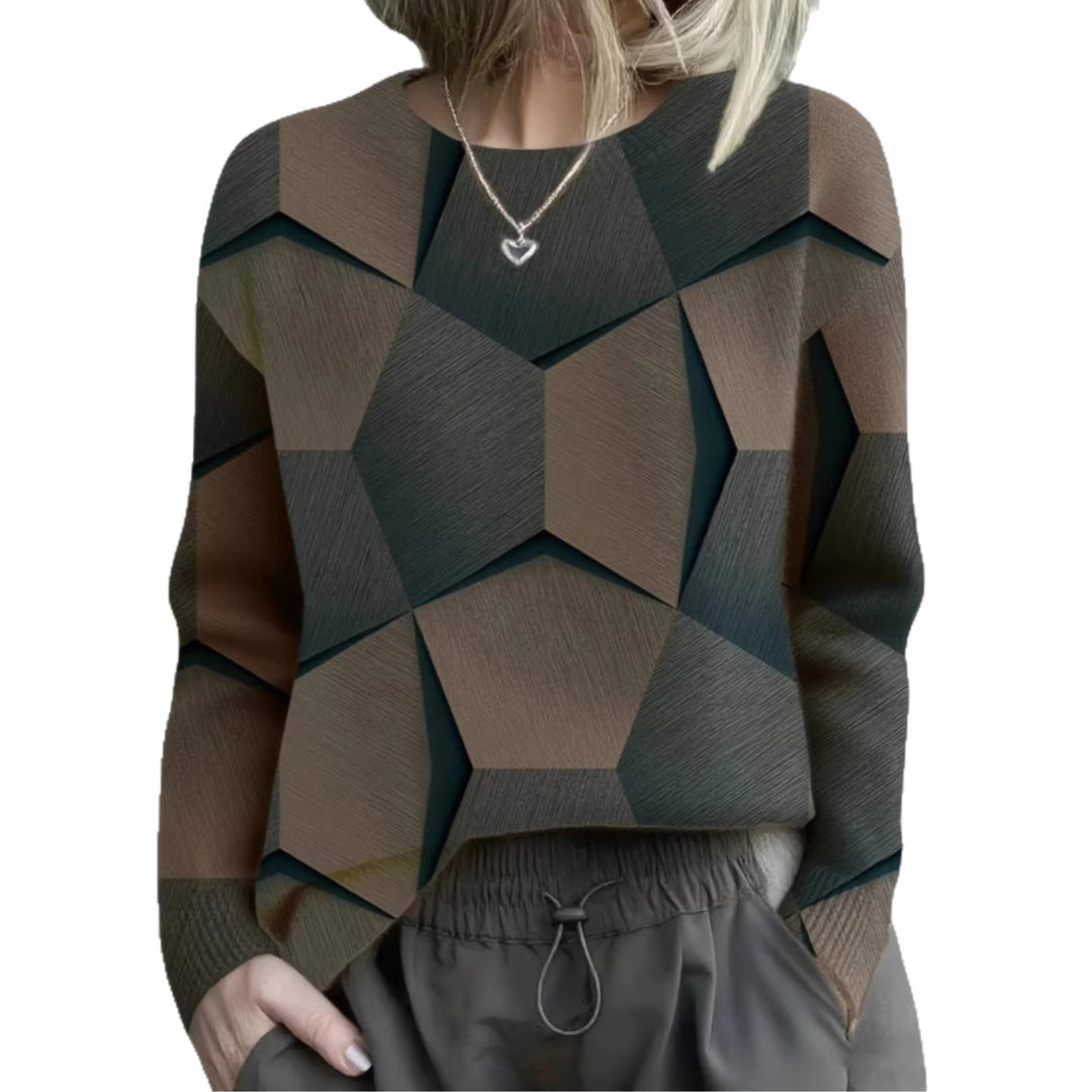 Damen Gemusterter Pullover