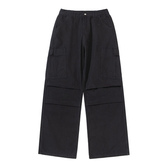 Damen Weite High‑Waist Cargo‑Hose mit aufgesetzten Taschen und verstärkten Kniepartien Shop Nory