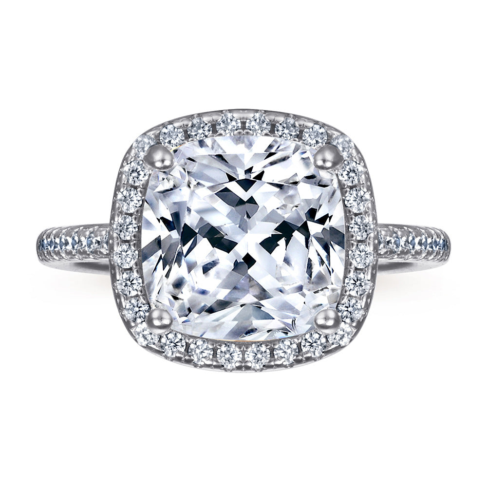 Damen Verlobungsring mit prachtvollem floralen Design und funkelndem Edelsteinbesatz Shop Nory