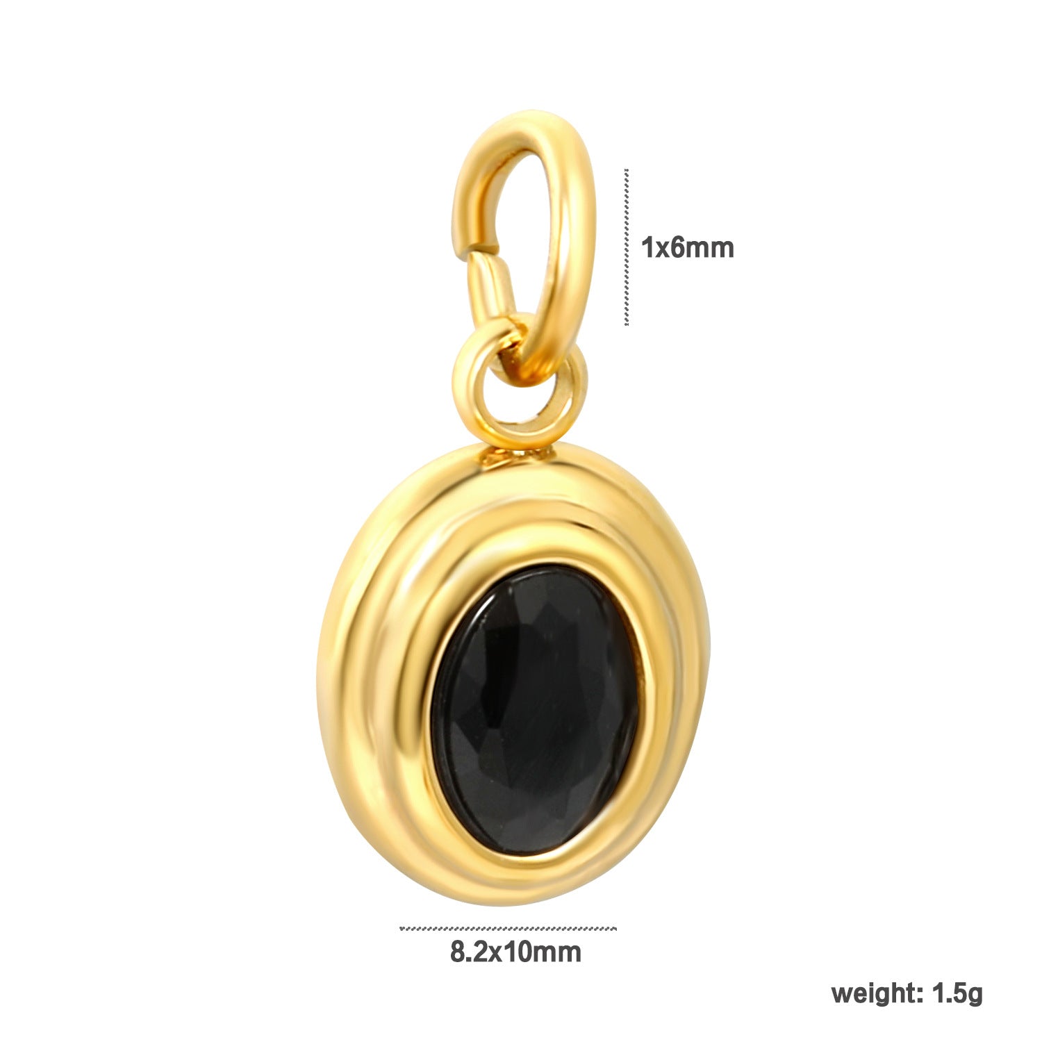 Damen Anhänger mit natürlichem Stein und goldenem Akzent Shop Nory