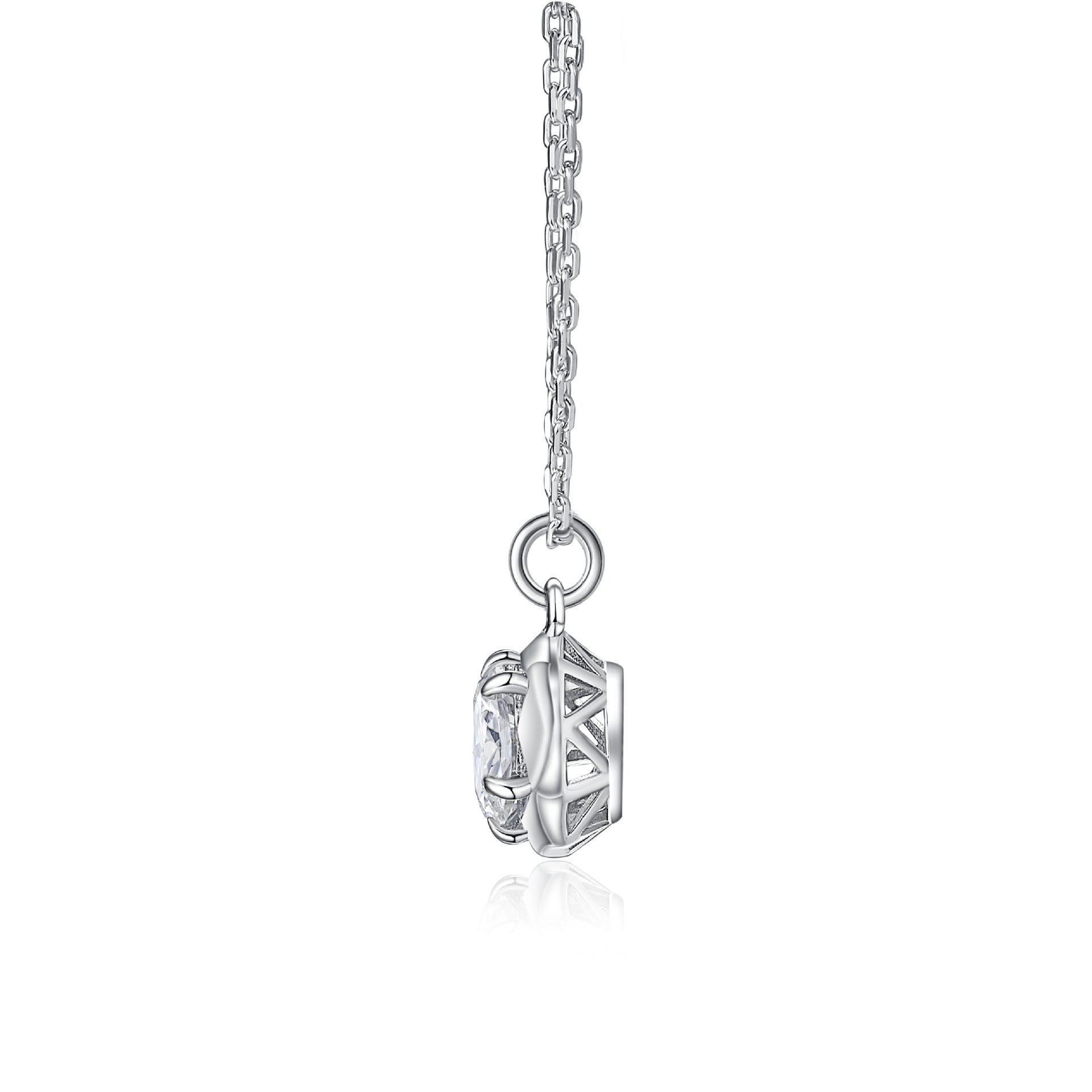 Damen Anhänger-Halskette mit strahlendem Zirkonia-Shop Nory
