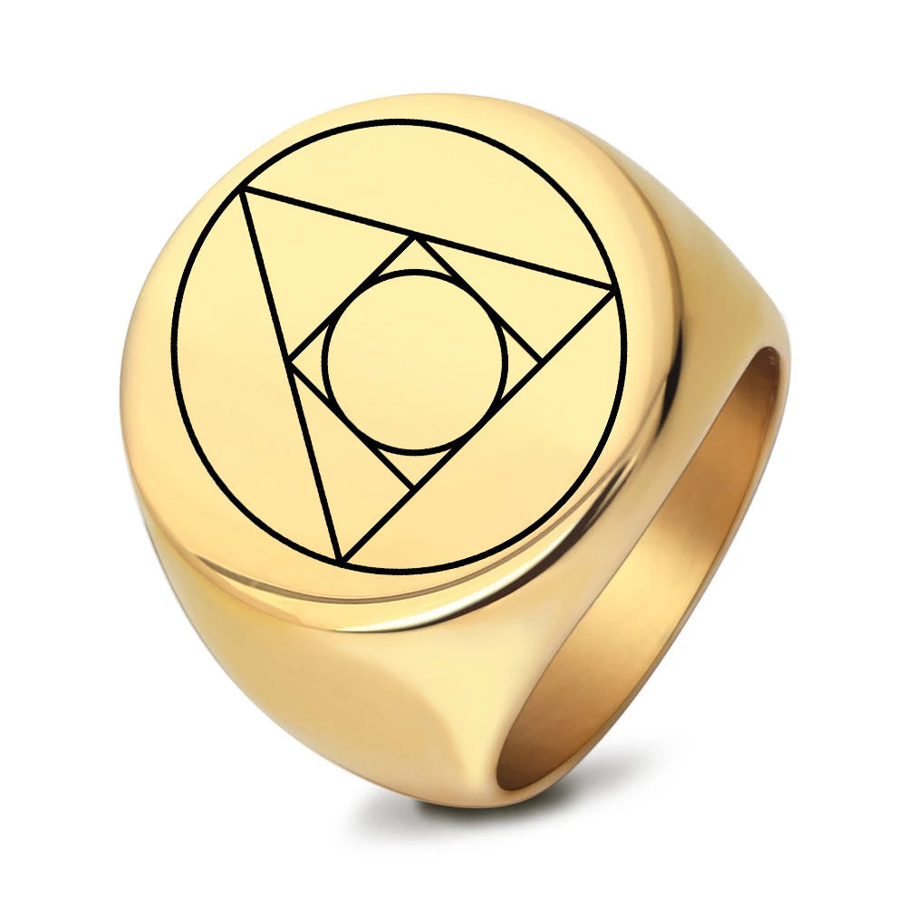 Herren Siegelring mit kunstvollem geometrischen Design Shop Nory