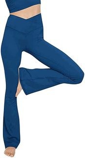 Damen Bootcut Yoga-Hose aus elastischem Material mit hohem Bund Shopnory