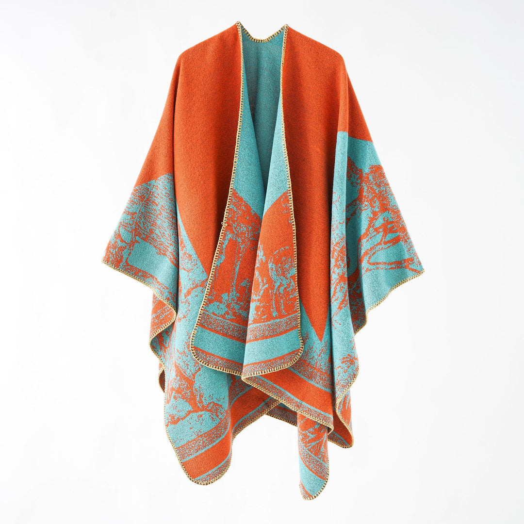 Damen Jacquard-Wollmix-Überwurf mit offenem Kimono-Fall und weichem Griff Shop Nory