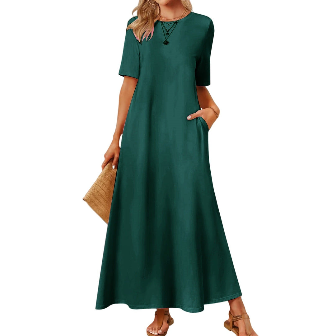 Damen Maxikleid mit lässigem Schnitt und praktischen Taschen