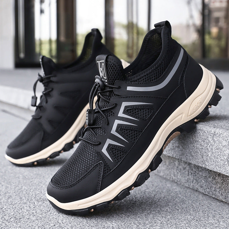 Herren nan atmungsaktiver Trekking-Sneaker mit Schnellzug-Schnürung, sockenähnlichem Meshschaft und griffiger Profilsohle Shop Nory