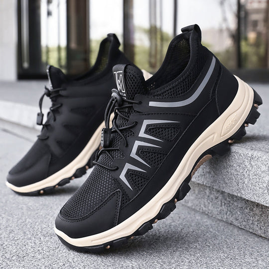 Herren nan atmungsaktiver Trekking-Sneaker mit Schnellzug-Schnürung, sockenähnlichem Meshschaft und griffiger Profilsohle Shop Nory