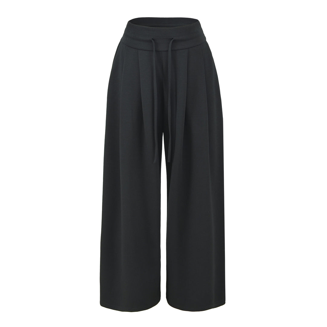 Damen Weite Culotte-Sweathose mit hohem Bund, Tunnelzug und Teilungsnähten Shop Nory