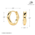 Damen Creolenohrringe mit modernem, geschwungenem Design aus hochwertigem 925 Sterling Silber Shop Nory