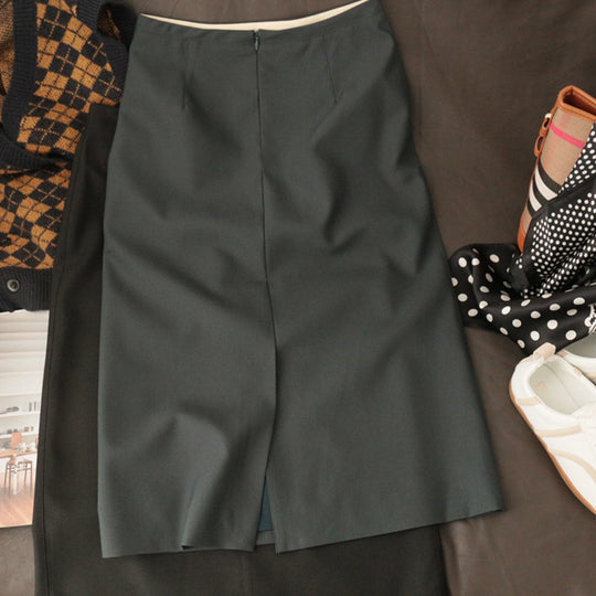 Damen Eleganter Midirock mit schicker Schlitzdetail Shop Nory