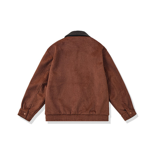 Herren Kurz geschnittener Fleece‑Blouson mit Cordkragen und Sicherheitsbrusttasche Shop Nory
