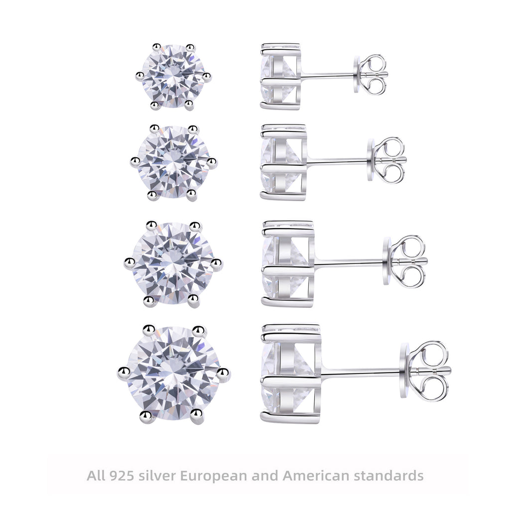 Damen Moissanit Ohrstecker aus 925 Sterling Silber Shop Nory