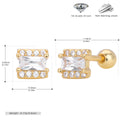 Damen Ohrstecker mit luxuriösem Zirkonbesatz aus hochwertigem 925 Sterling Silber Shop Nory 1782843087