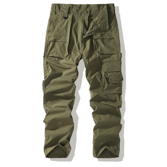 Herren Robuste Cargo-Hose mit aufgesetzten Klappentaschen, Knieabnähern und geradem Schnitt Shop Nory