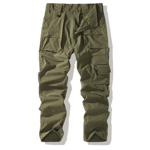 Herren Robuste Cargo-Hose mit aufgesetzten Klappentaschen, Knieabnähern und geradem Schnitt Shop Nory