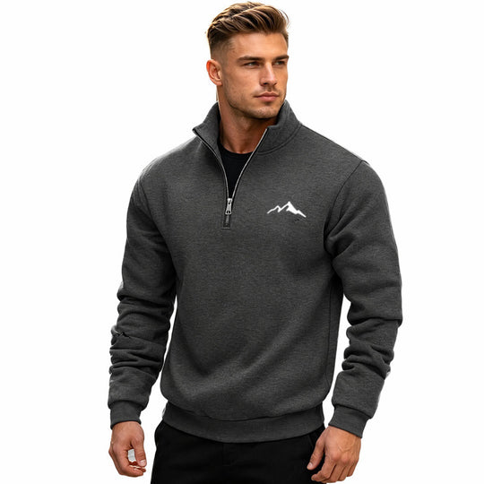 Herren Sweatshirt mit kurzem Reißverschluss Shop Nory