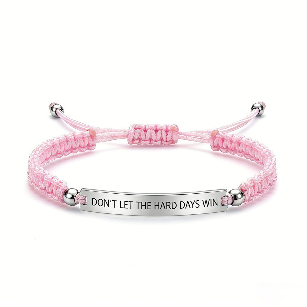 Damen Motivationsarmband mit verstellbarem Knoten und inspirierendem Spruch Shop Nory