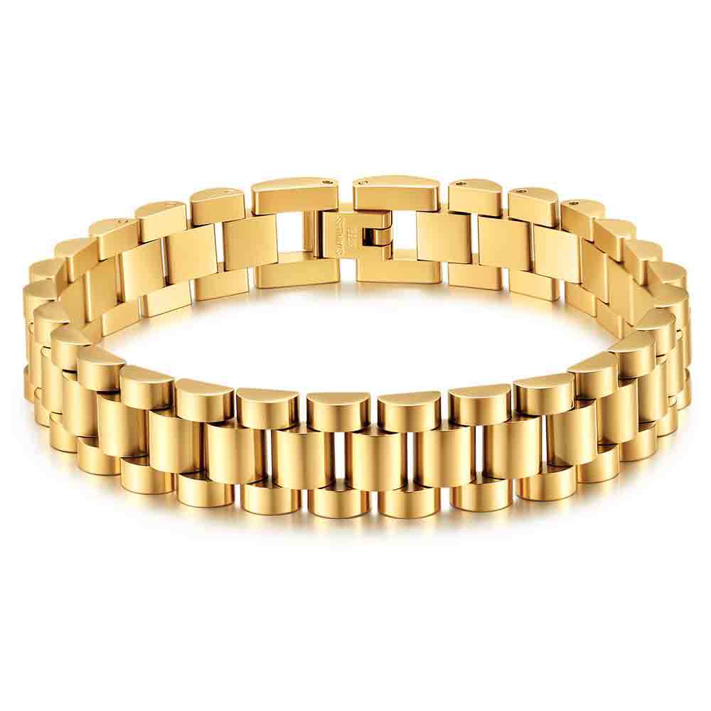 Herren Edelstahlarmband mit stilvollem Kettenmuster und sicherem Verschluss Shop Nory