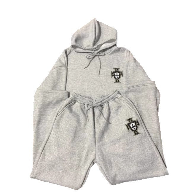 Unisex nan zweiteiliges Lounge-Set aus schwerer Baumwollmischung mit Kapuze und elastischem Bundhose Shop Nory