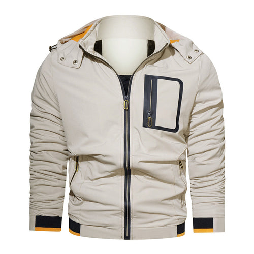Herren sportliche Softshell-Hybridjacke mit Kapuze, wasserabweisenden Reißverschlüssen und ergonomischer Passform Shop Nory