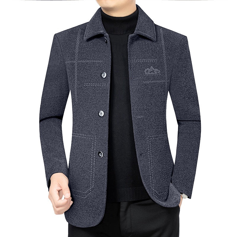 Herren Leichter ungefütterter City-Mantel im Hemdjackenstil mit minimalistischer Knopfleiste Shop Nory