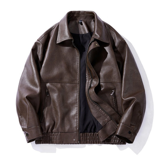 Herren Kunstlederjacke mit elastischem Bund Shop Nory