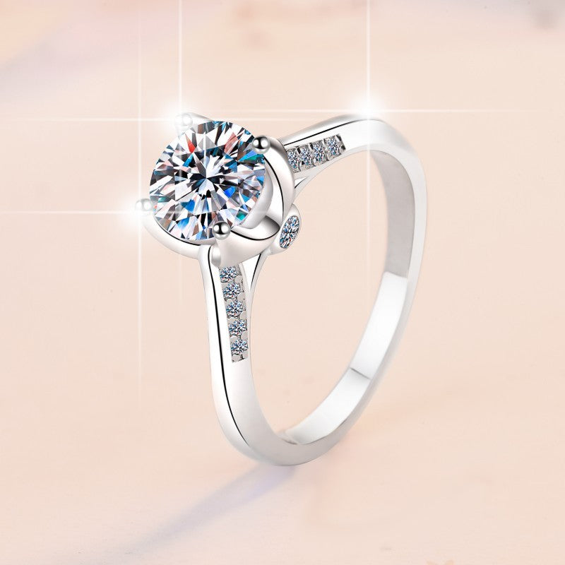 Damen Verlobungsring mit strahlendem Zirkon und funkelndem Design Shop Nory
