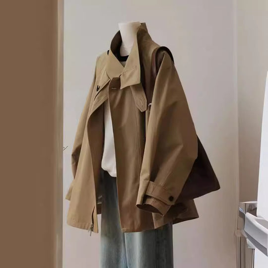 Damen Lässige, übergroße Utility-Jacke Shop Nory